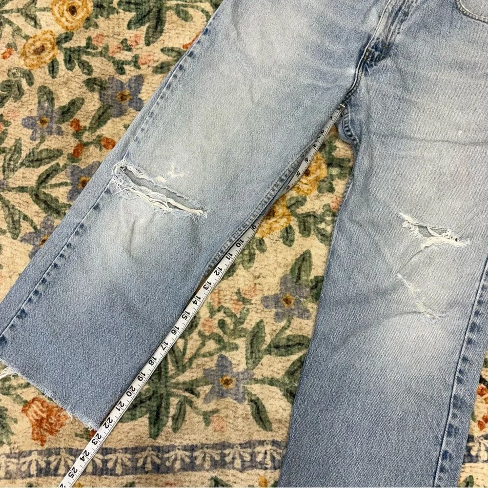 Vintage 505 Levis Jeans 33x23 Cropped Ankle Distressed